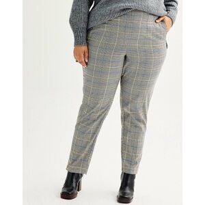 NWT Nine West High-Waisted Tapered Pants Black, White & Blue Plus Size 20W